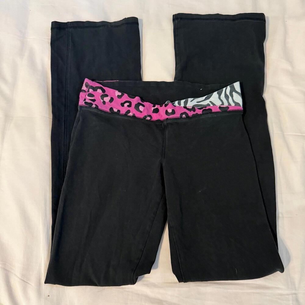 Y2K PINK Victoria's Secret Foldable Waist Flare Yoga Pants